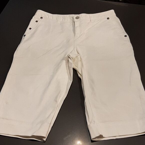 Nine West sz 12 white Capri pants - Picture 1 of 9